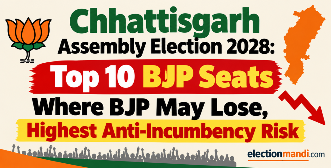 Chhattisgarh Assembly Election 2028: Top 10 BJP Seats Where BJP May Lose, Highest Anti-Incumbency Risk